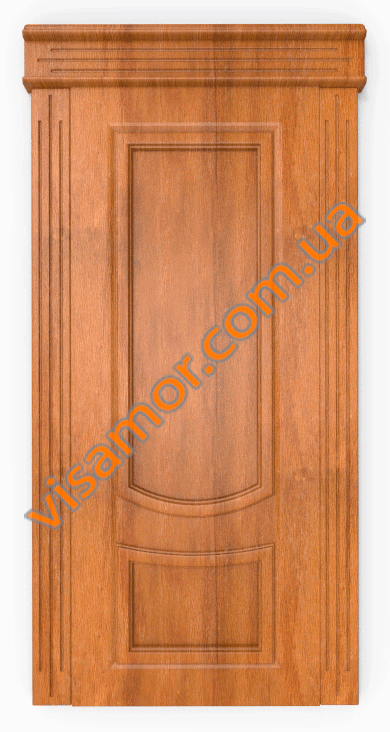 Різьблені двері з накладками та декором з дерева